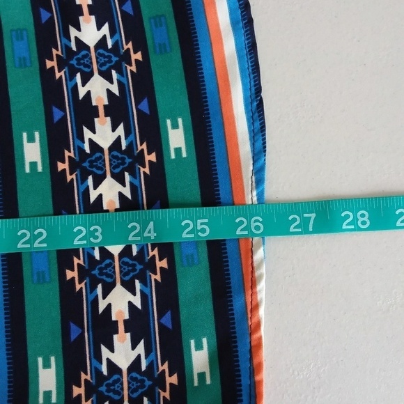 Francesca's Collection Women's Aztec Print Ruffle Top - Picture 5 of 7